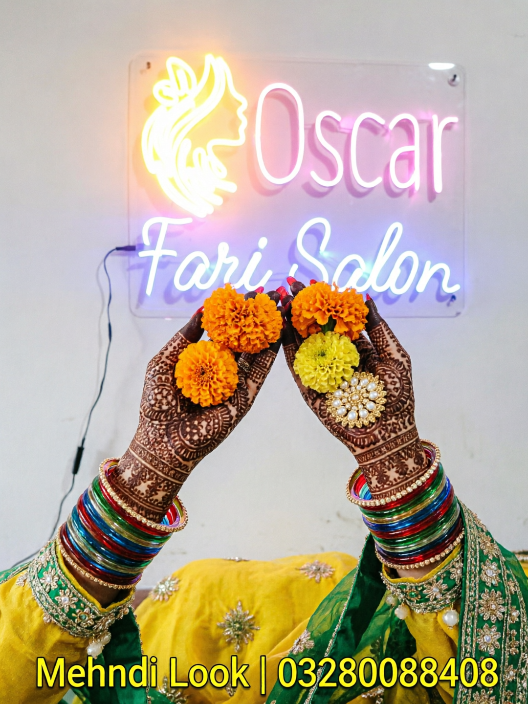 Mehndi event makeup Lahore